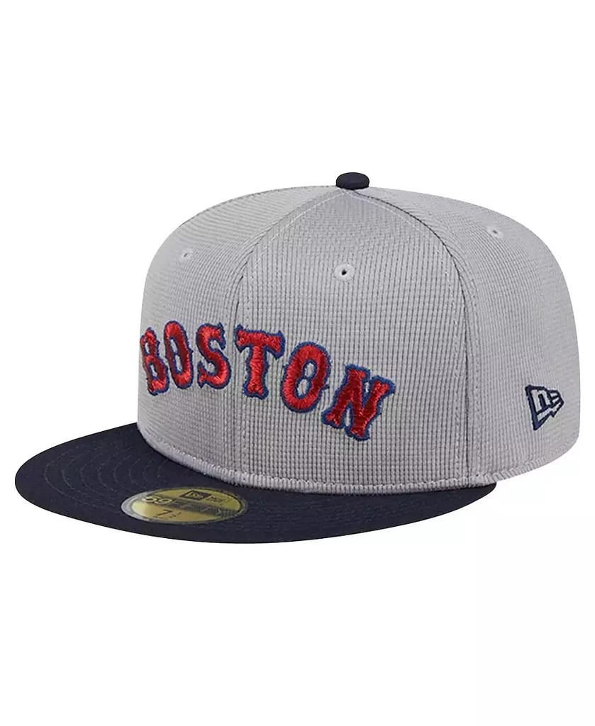 New Era Men's Gray Boston Red Sox Pivot Mesh 59FIFTY Fitted Hat 3
