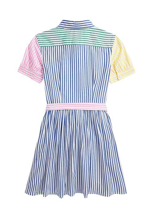 Ralph Lauren Childrenswear Lauren Childrenswear Girls 7 16 Striped Cotton Fun Shirtdress