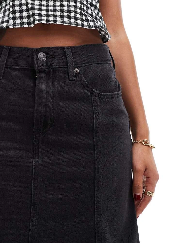 Levi's Levi's fit and flare denim skirt in black 4