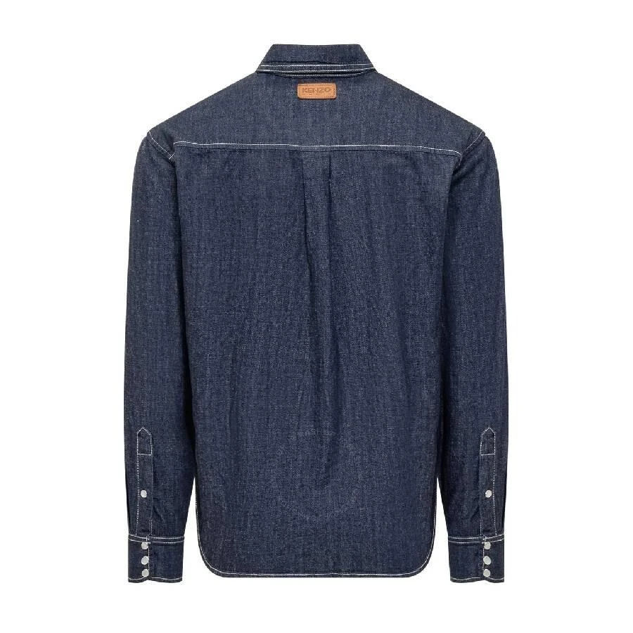 Kenzo Kenzo Embroidered Logo Denim Shirt, Size Medium 2