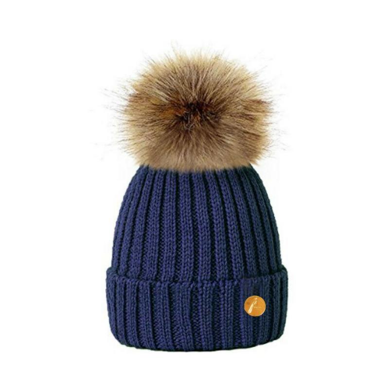 Hortons England Hortons England Meribel PomPom Hat - Navy