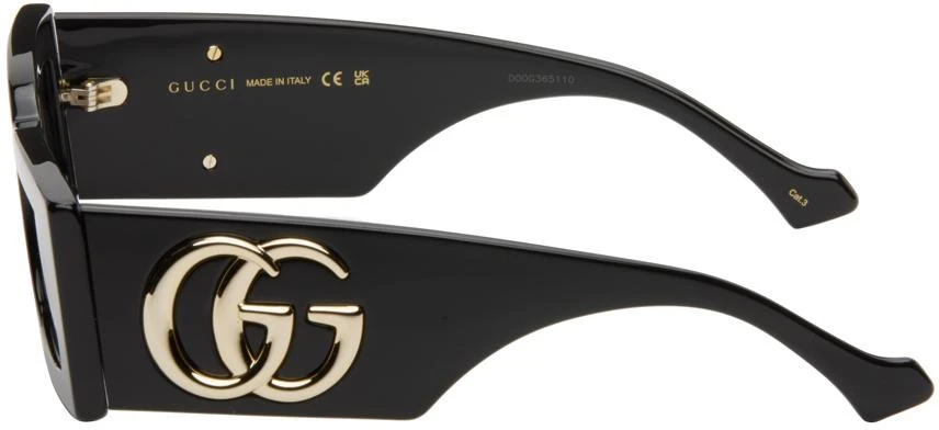 Gucci Black Rectangular Sunglasses 3
