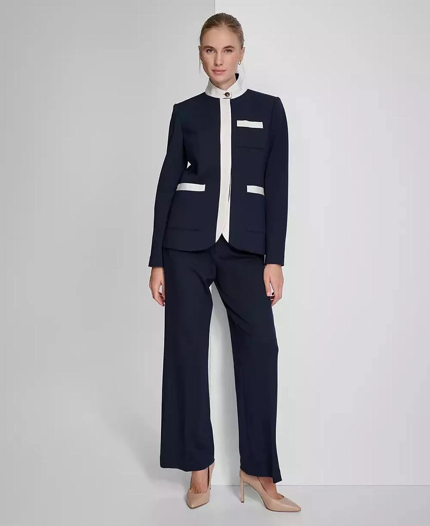Tommy Hilfiger Women's Contrast Stand-Collar Blazer 5