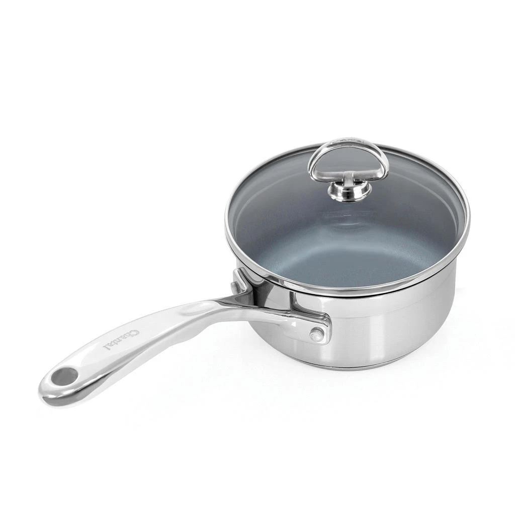 Chantal Induction 21 Steel 1 qt. Saucepan w/ Ceramic Coating and Glass Lid 1