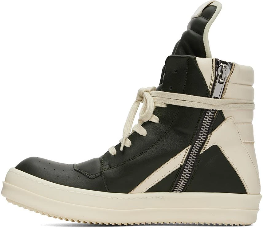 Rick Owens Green & Off-White Porterville Geobasket Sneakers 3
