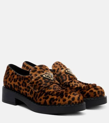 Dolce & Gabbana Leopard Print Calf Hair Loafers-see images for authenticity DG suede and calf hair loafers in brown - Dolce Gabbana  main image 4