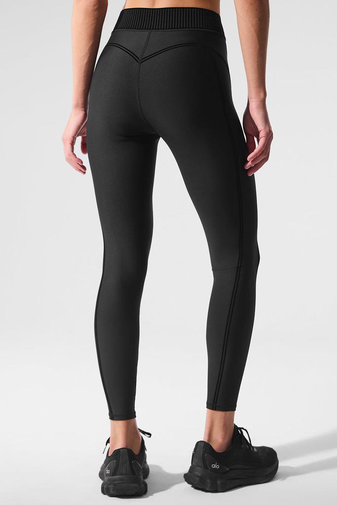 Alo Airlift High-Waist 7/8 Line Up Legging - Black - Pants - Free