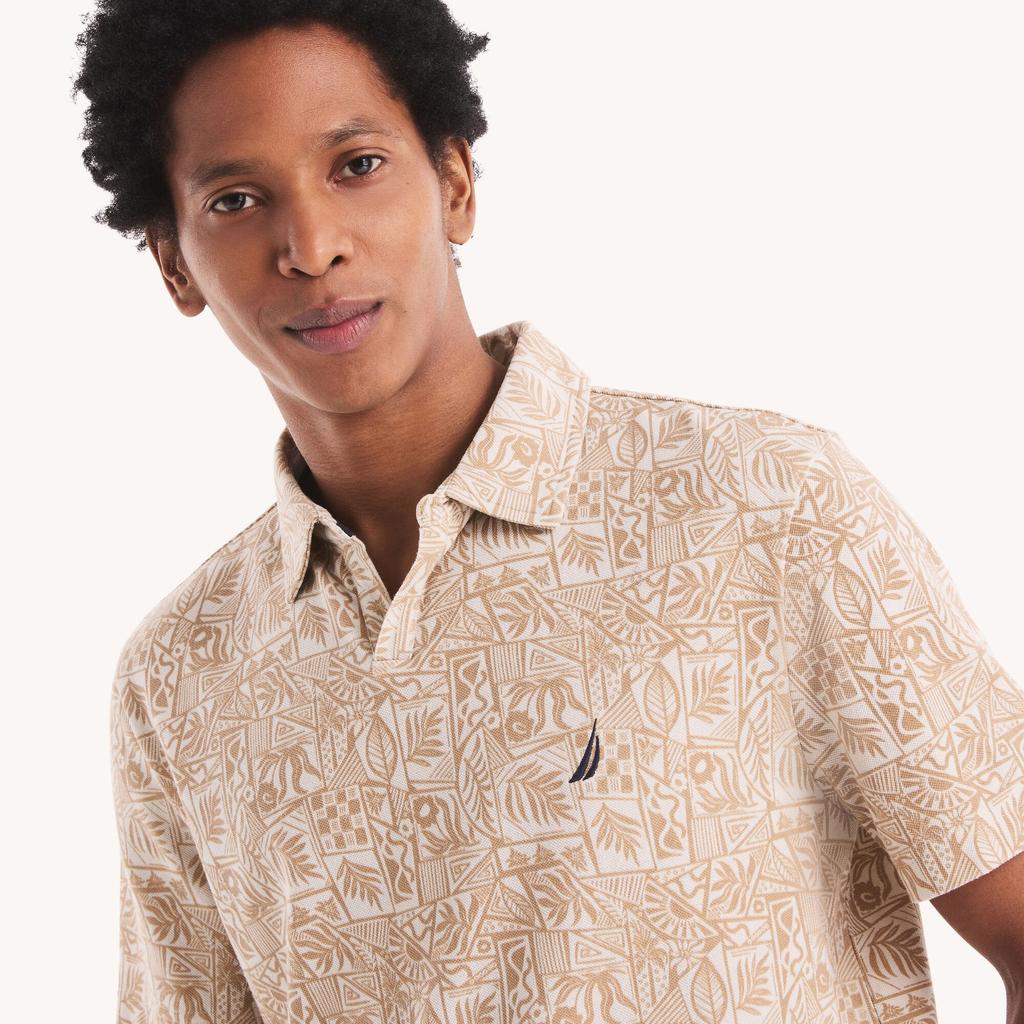 Nautica Mens Classic Fit Tropical Print Polo