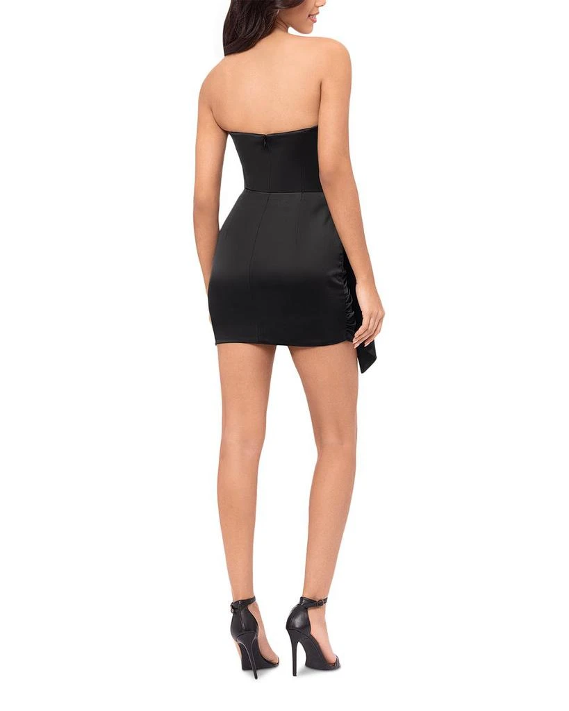 AQUA Strapless Satin Dress - Exclusive 3
