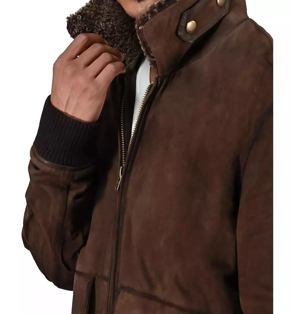 Frye Men's Suede Bomber Jacket with Vintage Finish 3