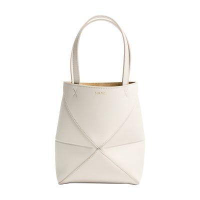 Loewe Mini Puzzle Fold tote in soft grained calfskin