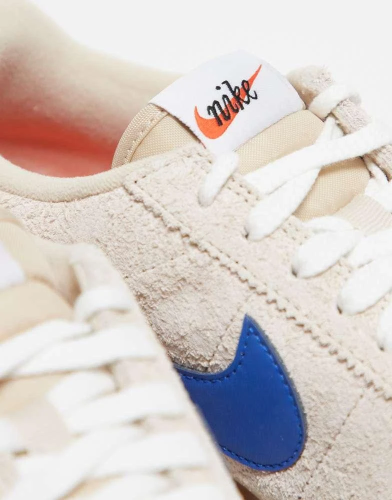 NIKE Nike Cortez suede trainers in light grey and blue 2