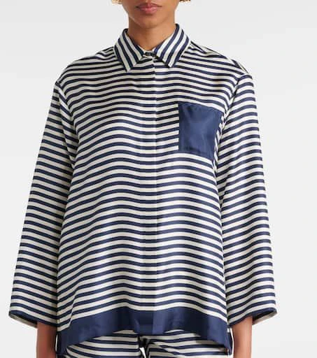 Max Mara Maya striped silk shirt 6