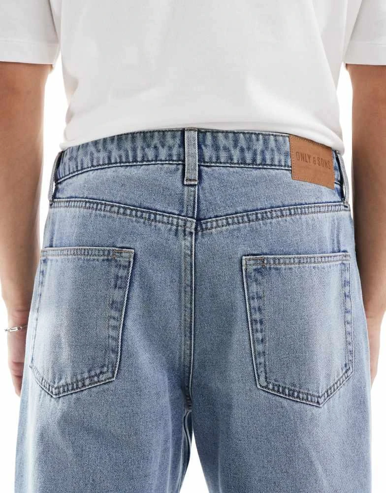 Only
Sons ONLY
SONS loose tapered jeans in light blue wash 4