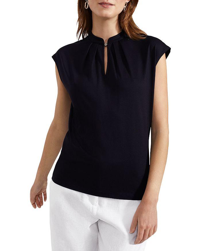 HOBBS LONDON Maeve Mandarin Collar Top