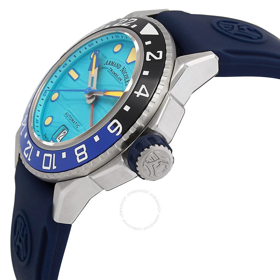 Armand Nicolet JSH GMT Automatic Batman Bezel Men's Watch A487RGU-TF-GG2710U