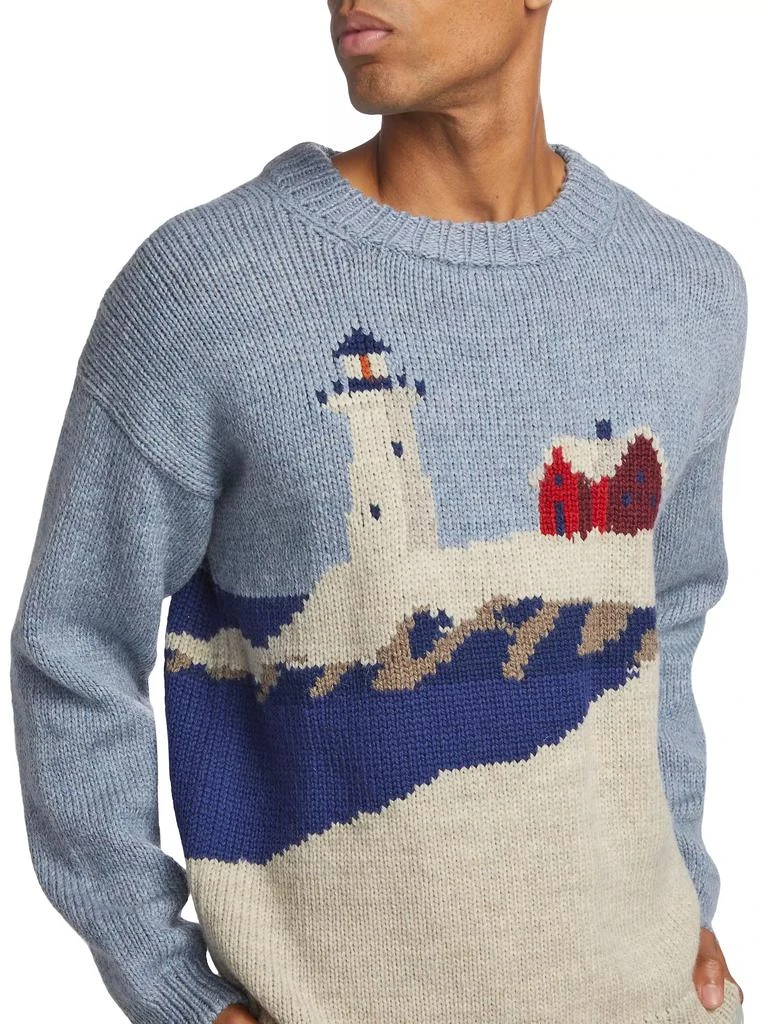 Bode Highland Lighthouse Wool Sweater 6