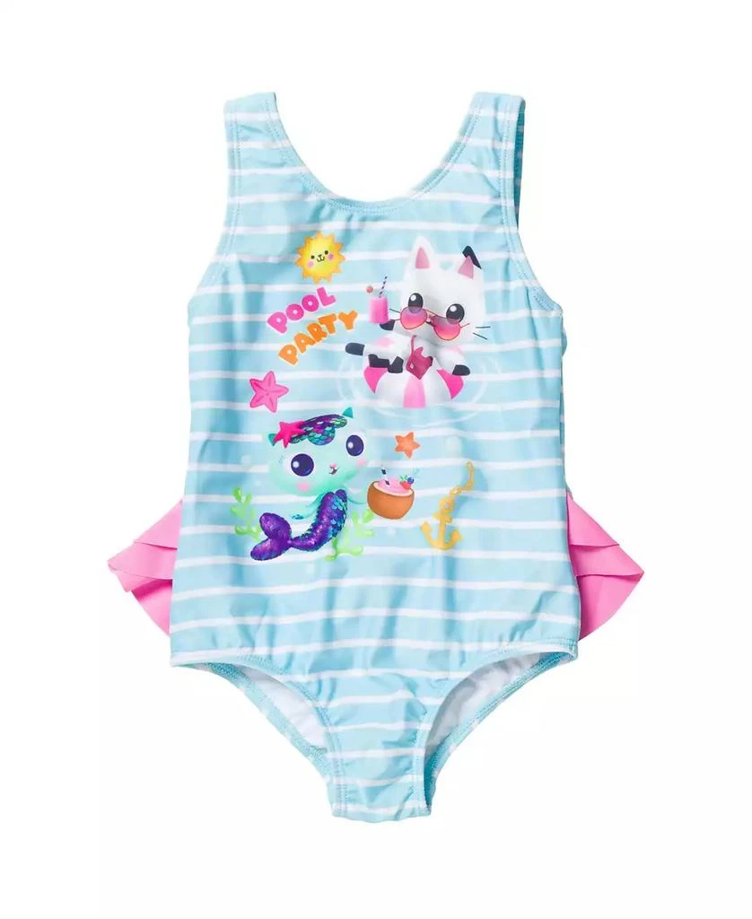 Gabby
s Dollhouse Little Girls Dreamworks One Piece Bathing Suit