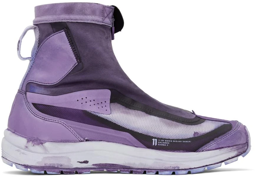 11 by Boris Bidjan Saberi Purple Salomon Edition Bamba 2 High Sneakers 1