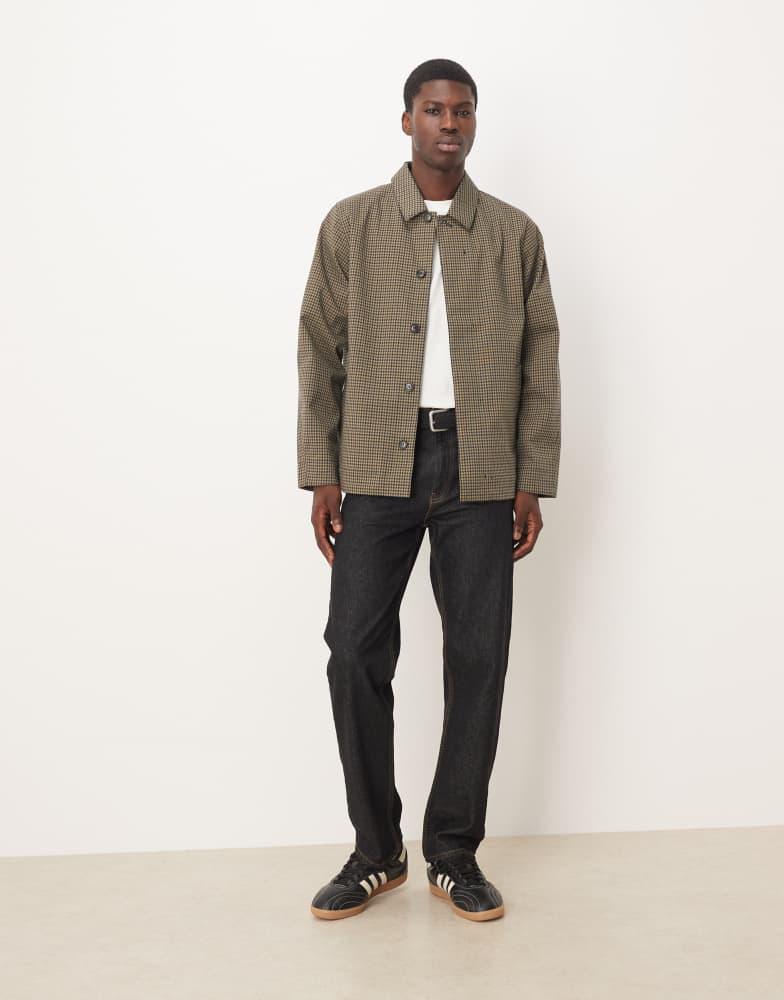 Barbour Barbour Lorden check short showerproof jacket in stone