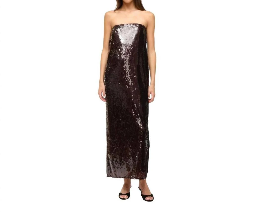 Staud Casey Dress In Rust 1