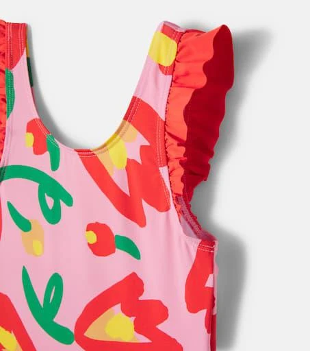 Stella McCartney Printed ruffled swimsuit 3