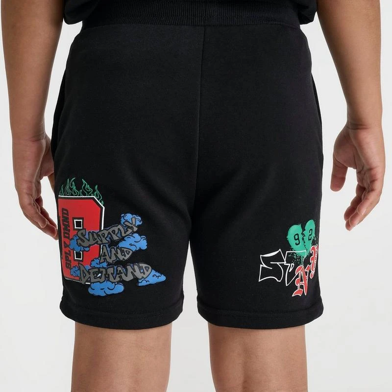 SUPPLY & DEMAND Kids' Supply & Demand Patch Fleece Shorts 6