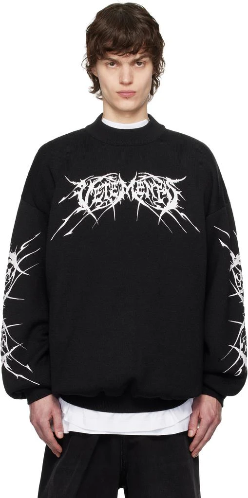 Vetements Black Metal Logos Sweater 1
