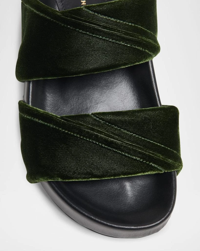 Dries Van Noten Velvet Platform Slide Sandals 3