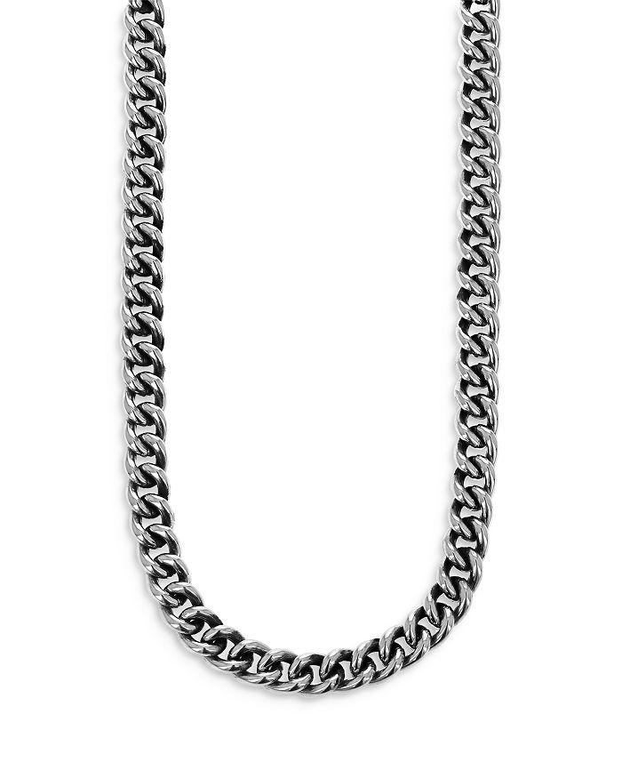 King Baby Sterling Silver Men's Curb Link Chain Necklace, 24"