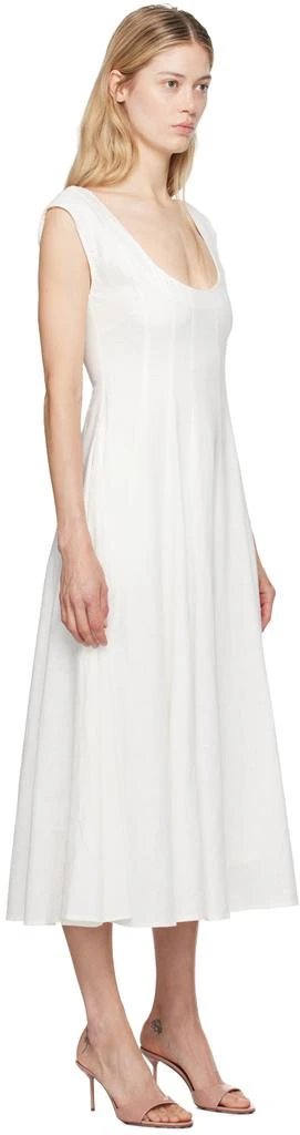 GUIZIO White Leila Midi Dress 2
