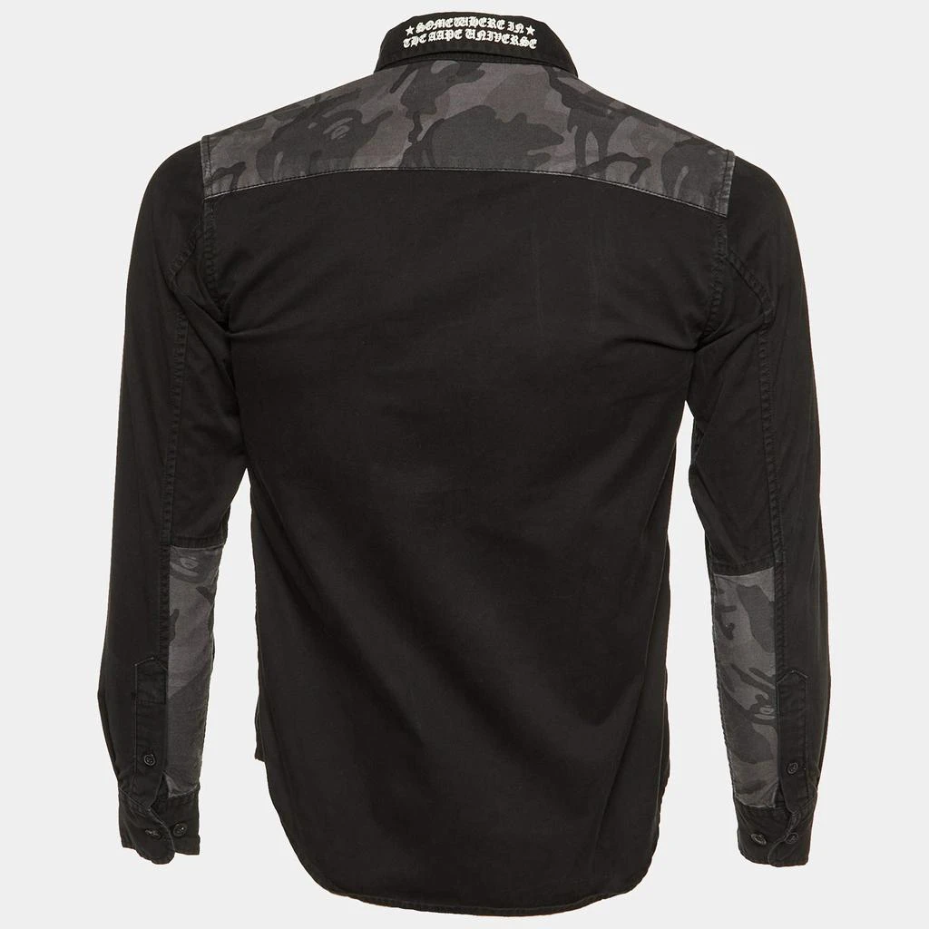 A Bathing Ape A Bathing Ape Black Cotton Applique Detail Shirt S 2