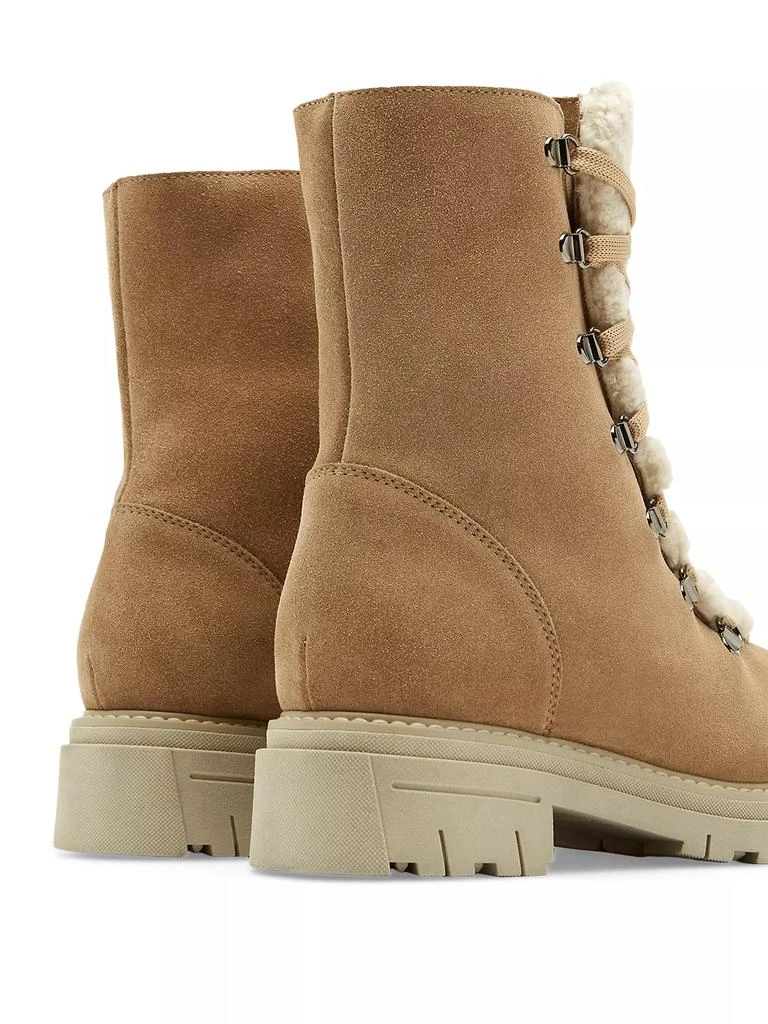 La Canadienne Diego Shearling-Trimmed Suede Booties 3