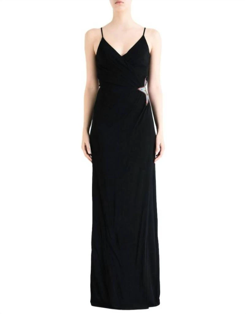 Just Cavalli - Jersey Knit Viscose Maxi Dress with Star Embroidery – On  Sale Now with Up to 50% Off