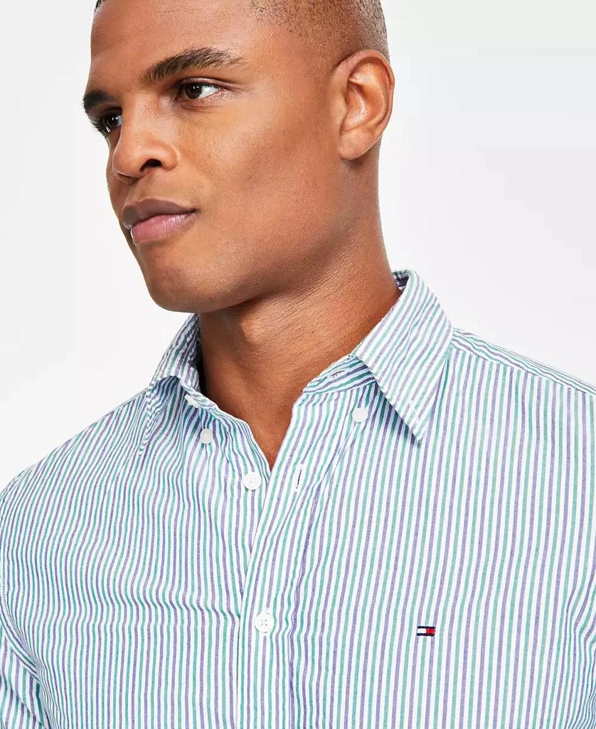 Tommy Hilfiger Men's Regular-Fit Striped Poplin Shirt 3