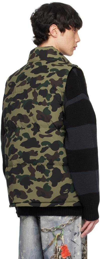 Bape Khaki 1st Camo Reversible Down Vest 3