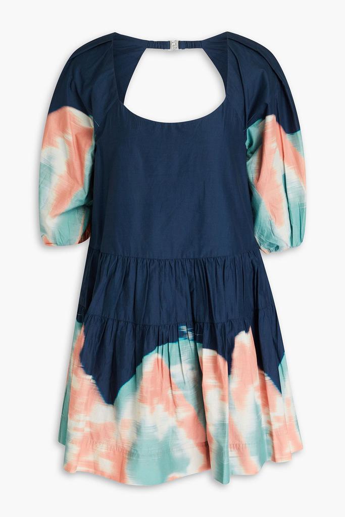 SIMKHAI Baylee cutout printed cotton mini dress