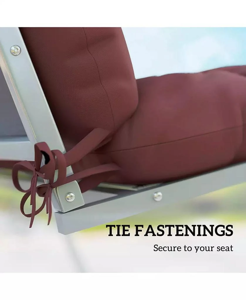 Outsunny Indoor Outdoor Chair Cushions with Back, Pillows 2