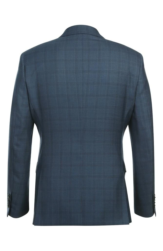 English Laundry Plaid Trim Fit Wool Blend Two-Piece Suit 5
