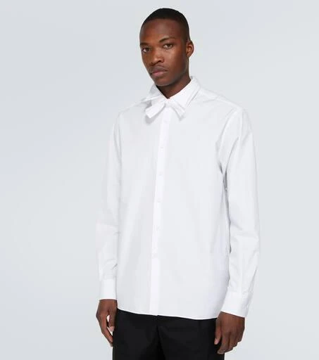 Prada Tie-neck cotton tuxedo shirt 3