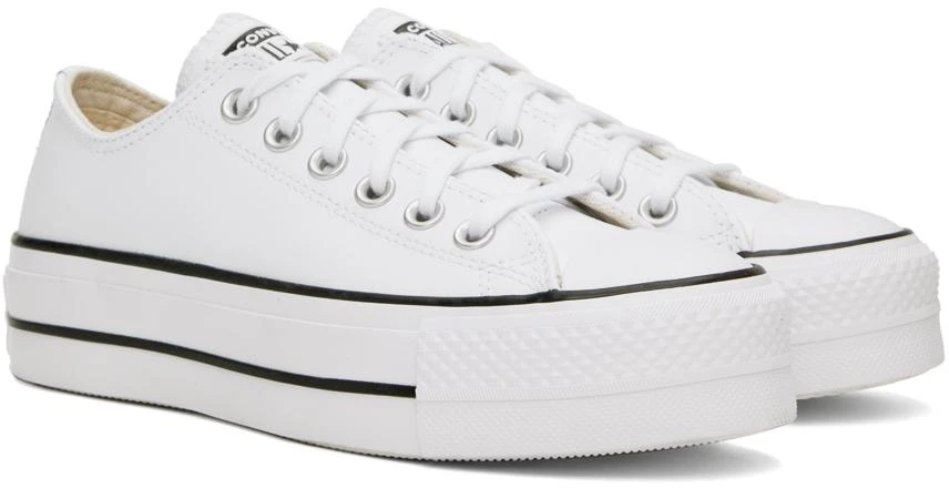 Converse White Chuck Taylor All Star Platform Leather Low Top Sneakers 4