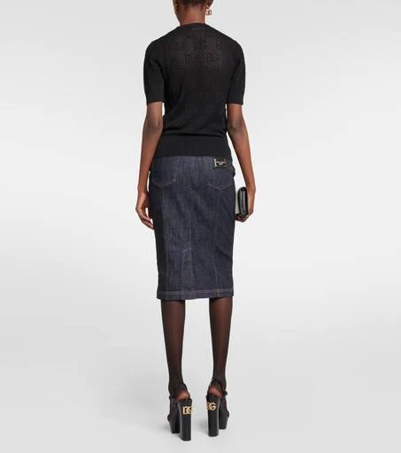 Dolce 
Gabbana Logo lace-stitched jacquard sweater 3