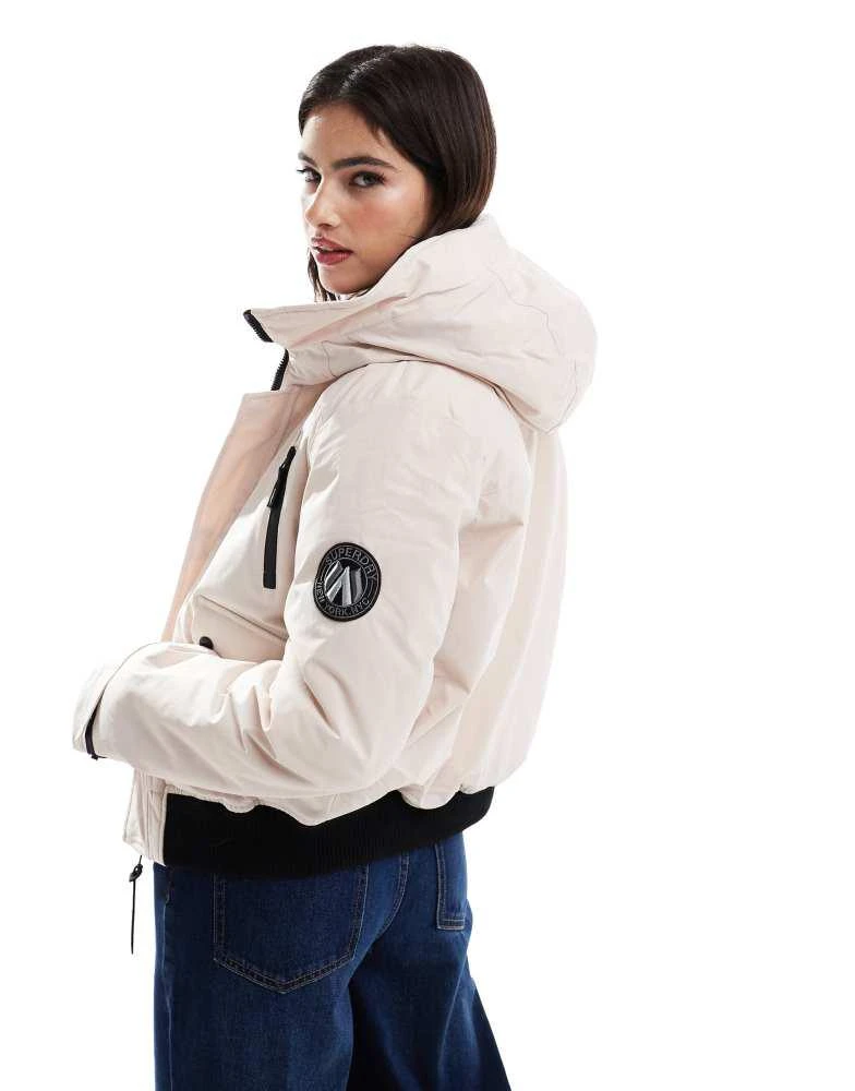 Superdry Superdry Everest hooded bomber jacket in moonlight grey 3