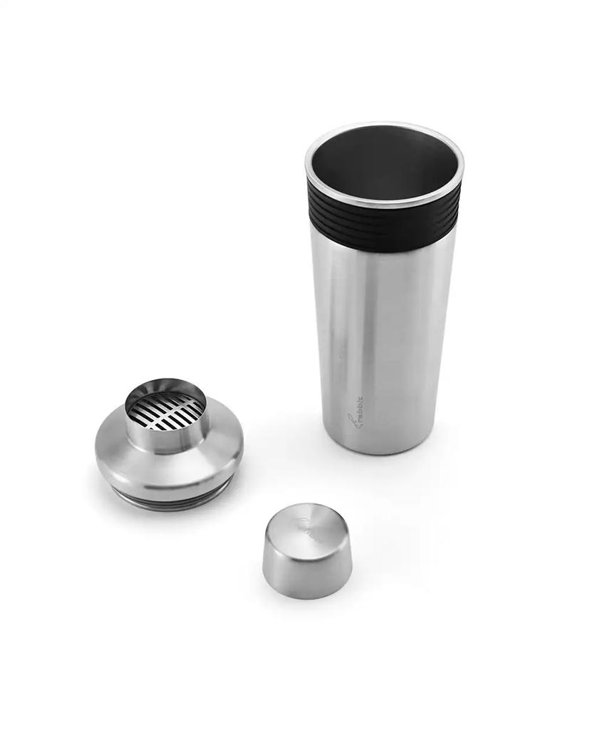 Rabbit 18 oz Double Insulated Stainless Steel Cocktail Shaker with 1.5 oz  shot Cap and Strainer