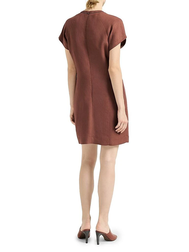 Brunello Cucinelli Viscose and Linen Fluid Twill T-Shirt Dress 3