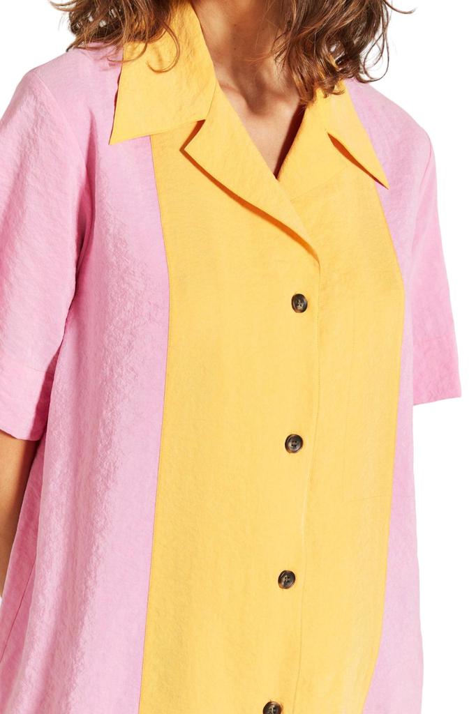 Lee Mathews Edie Mini Dress In Pink-Marigold