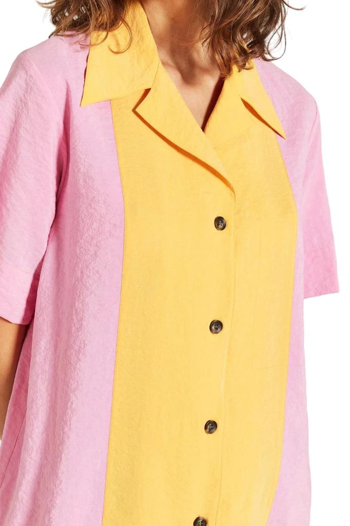 Lee Mathews Edie Mini Dress In Pink-Marigold 2