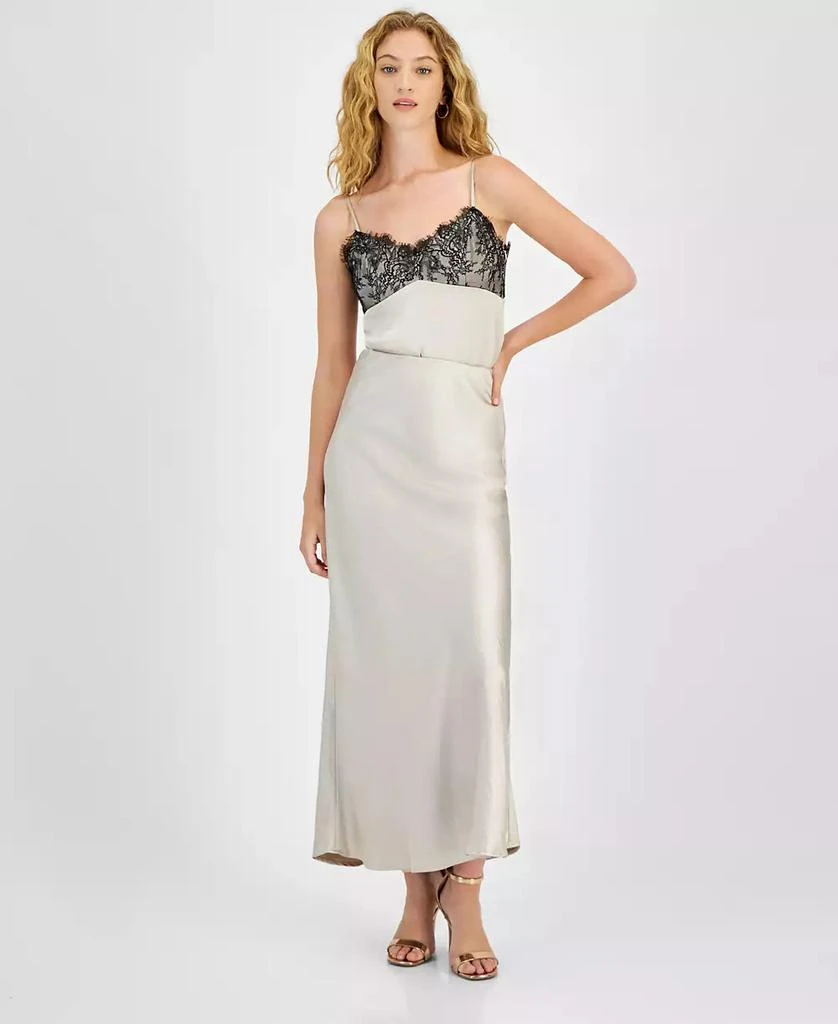 Lucy Paris Women's Ruby Satin Pull-On Maxi Skirt 1