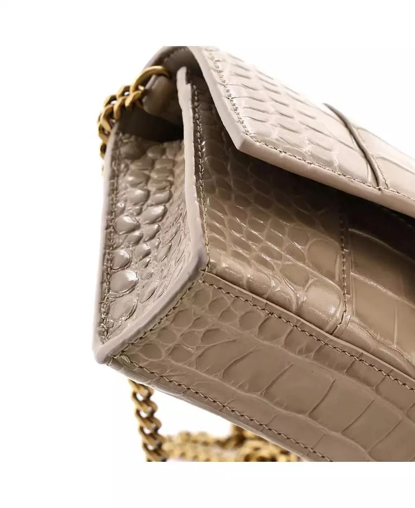 Pre-Owned Balenciaga Hourglass Chain Wallet Embossed Leather 7