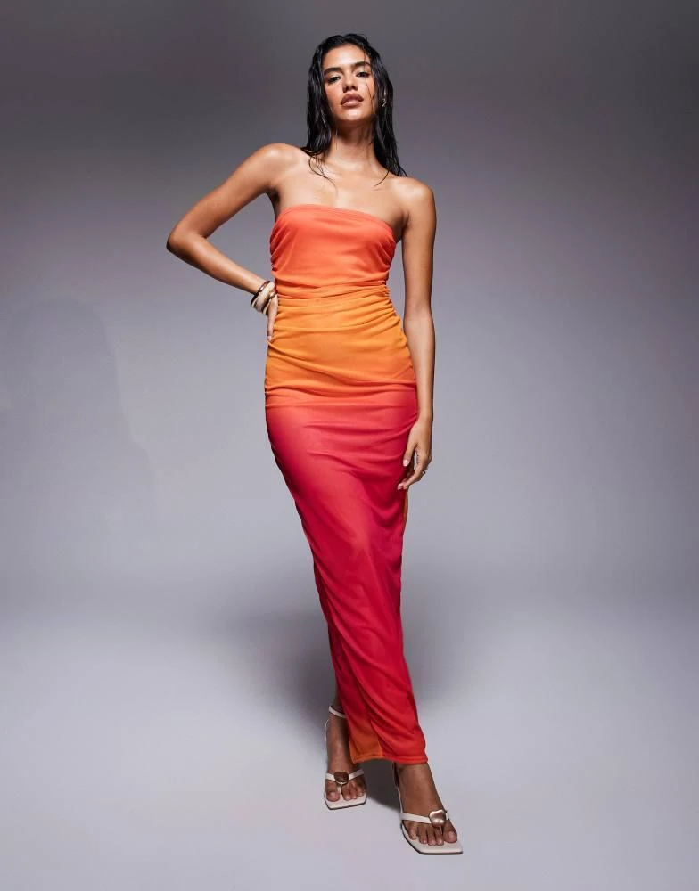 chinese dress ladies Sasha Ruched Maxi Dress — Deep Green main image 1